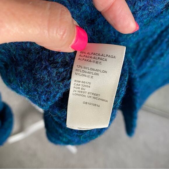 FREE PEOPLE Womens Alpaca Wool V-Neck Oversized Knit Crop Sweater Top Size XS - Picture 5 of 10